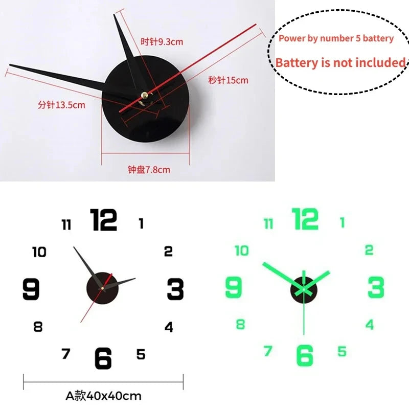 Luminous Digital Wall Clock