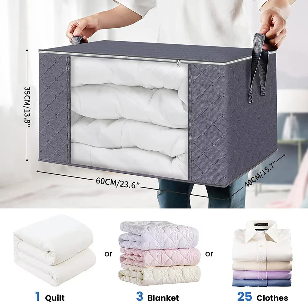 Large Capacity Clothes Storage Bag Foldable Blanket Storage