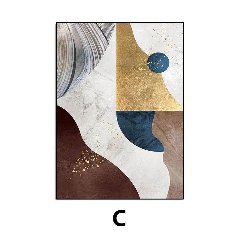 Abstract Geometric Modern Wall Art for Living Room Bedroom Home Decor