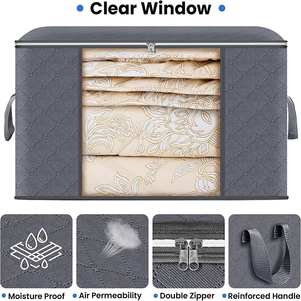 Large Capacity Clothes Storage Bag Foldable Blanket Storage