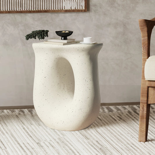 U-Shaped Geometric Side End Table, Stylish Coffee Table