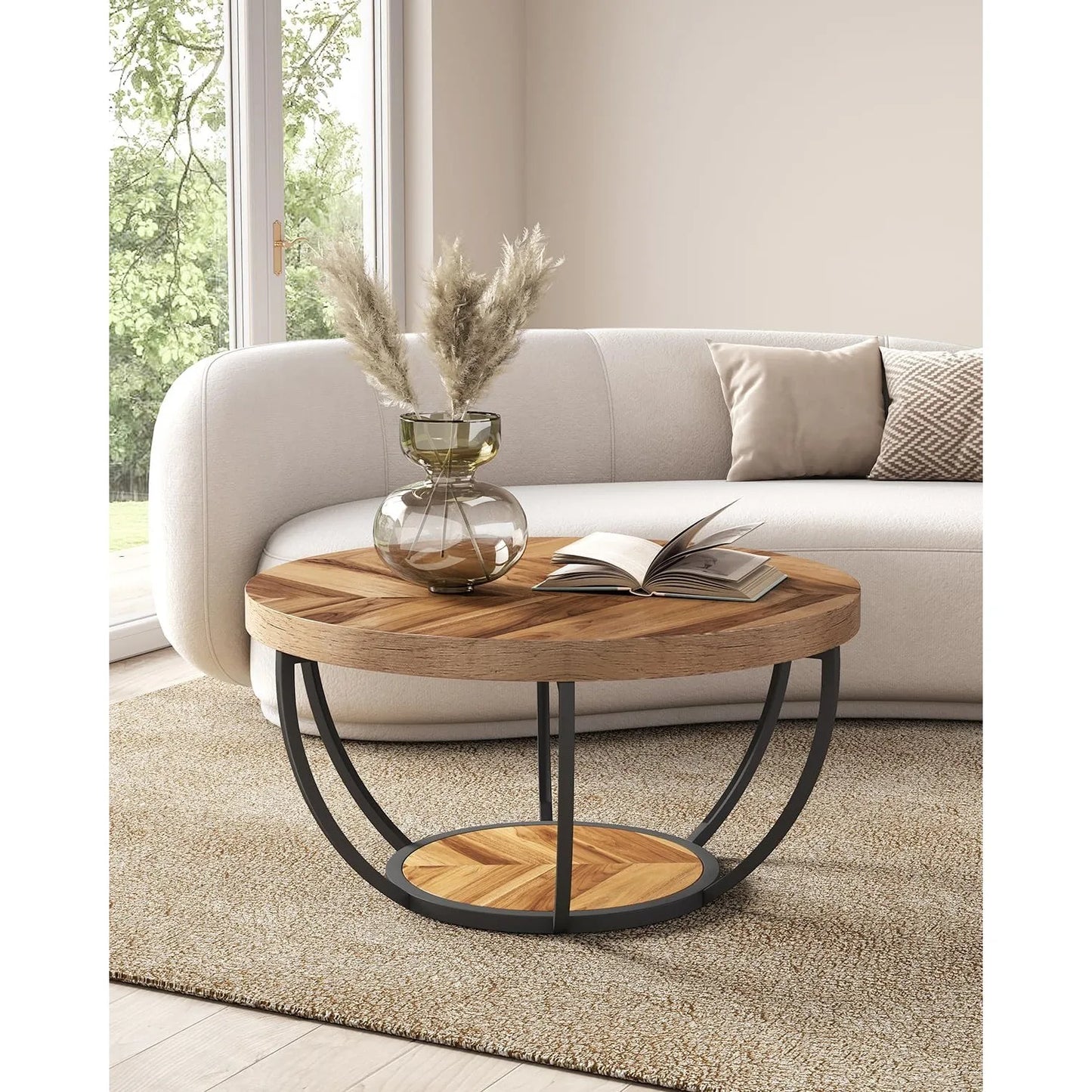 32" Circle Marble Coffee Tablee