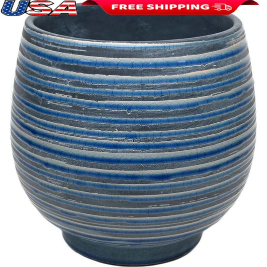 Ceramic Lynlee Planter 10 Inch Round Pot with Drainage Holes Weather Resistant Decorative Container Indoor Outdoor Plants