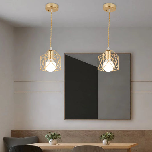 Modern Metal Cage Pendant Lamp