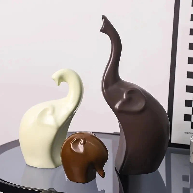 1 Set Nordic Style Elephant Family