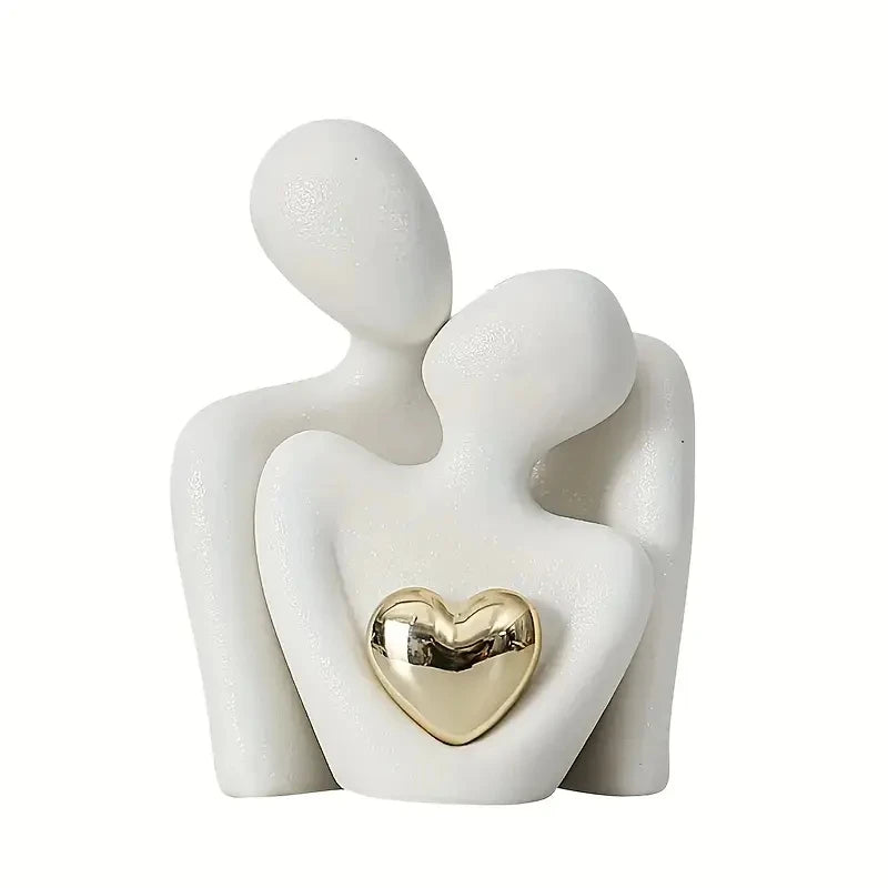 Romantic Love Embrace Statue for Interior Decoration Valentine's Day Gift
