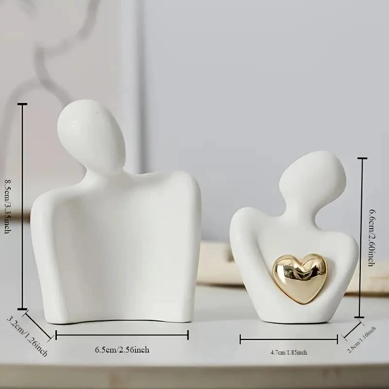 Romantic Love Embrace Statue for Interior Decoration Valentine's Day Gift