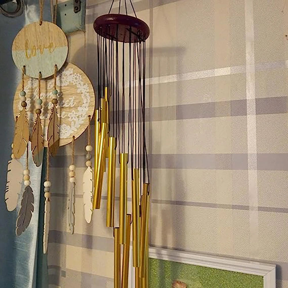 Aluminum Alloy Wind Chimes with Hook Gold/silver Bells