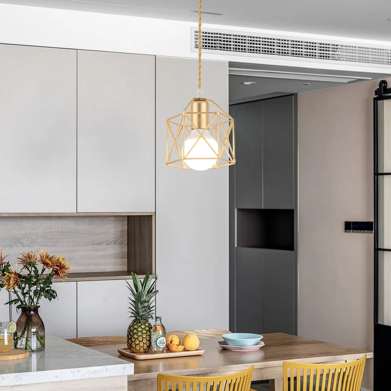 Modern Metal Cage Pendant Lamp