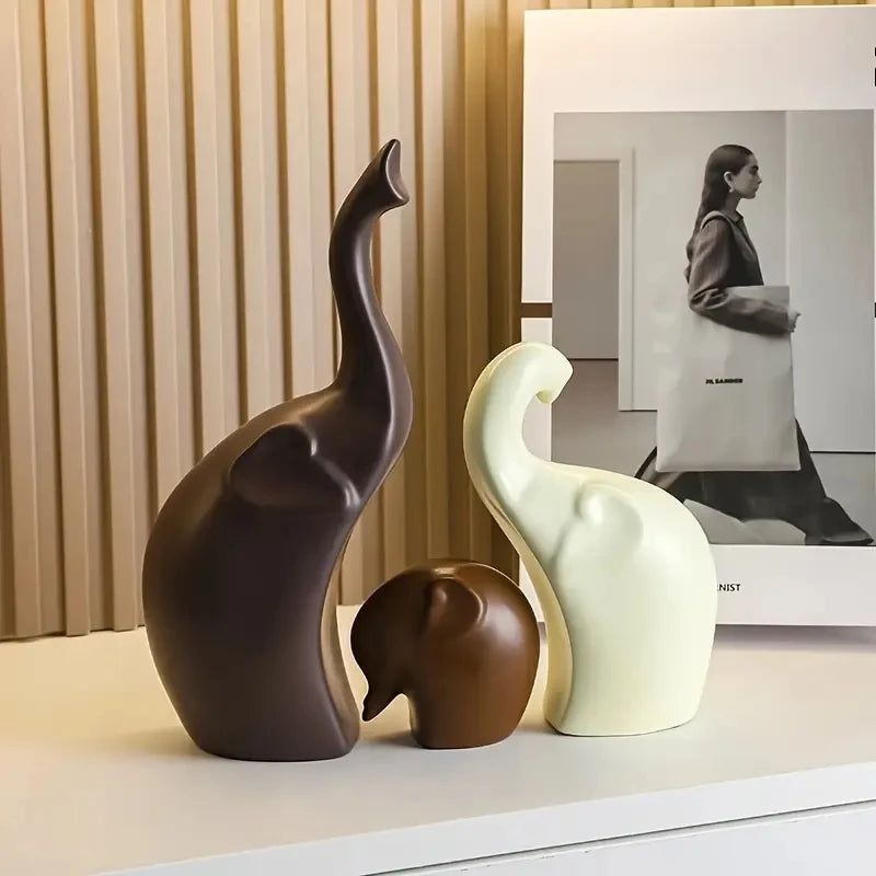1 Set Nordic Style Elephant Family