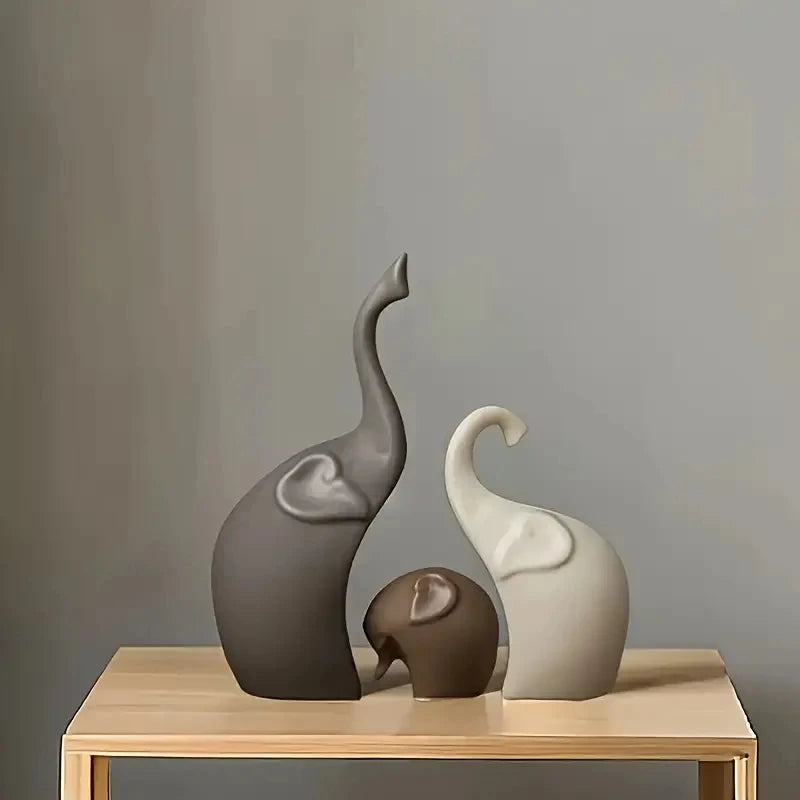 1 Set Nordic Style Elephant Family
